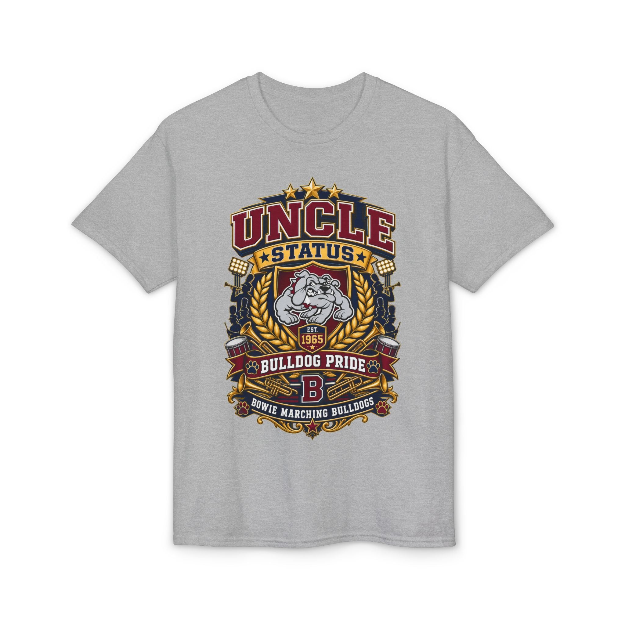 Uncle Status Bulldog Pride T-Shirt — Retro Marching Bulldogs Design