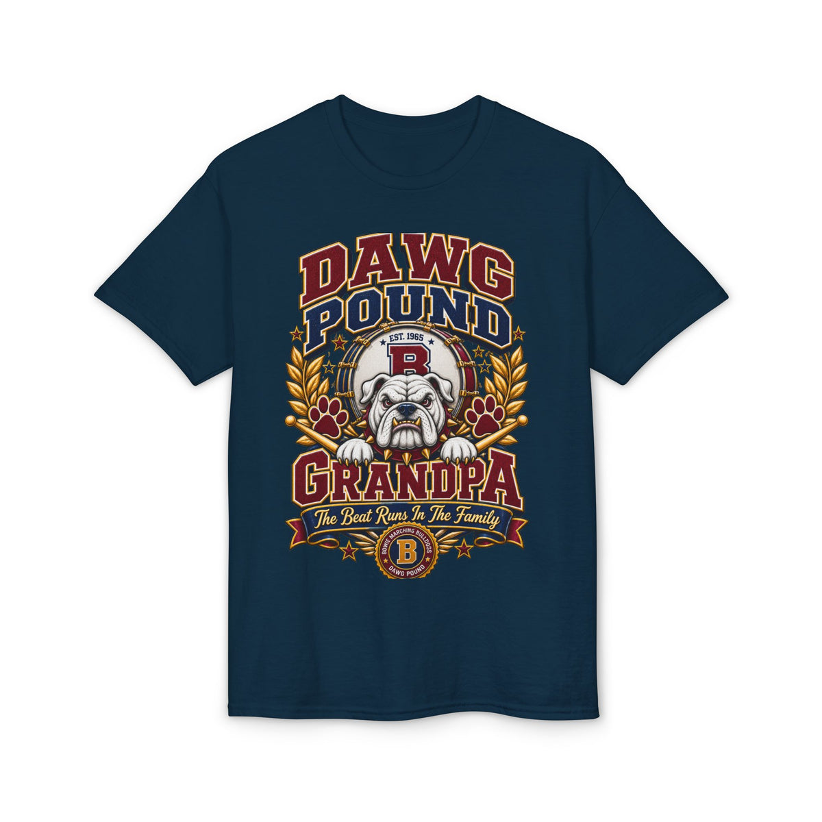 Dawg Pound Grandpa T-Shirt — Retro Bulldog Football Grandpa Tee