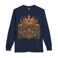 Crowned in Burgundy & Blue Long Sleeve Tee — Royal Sweethearts Mom Shirt