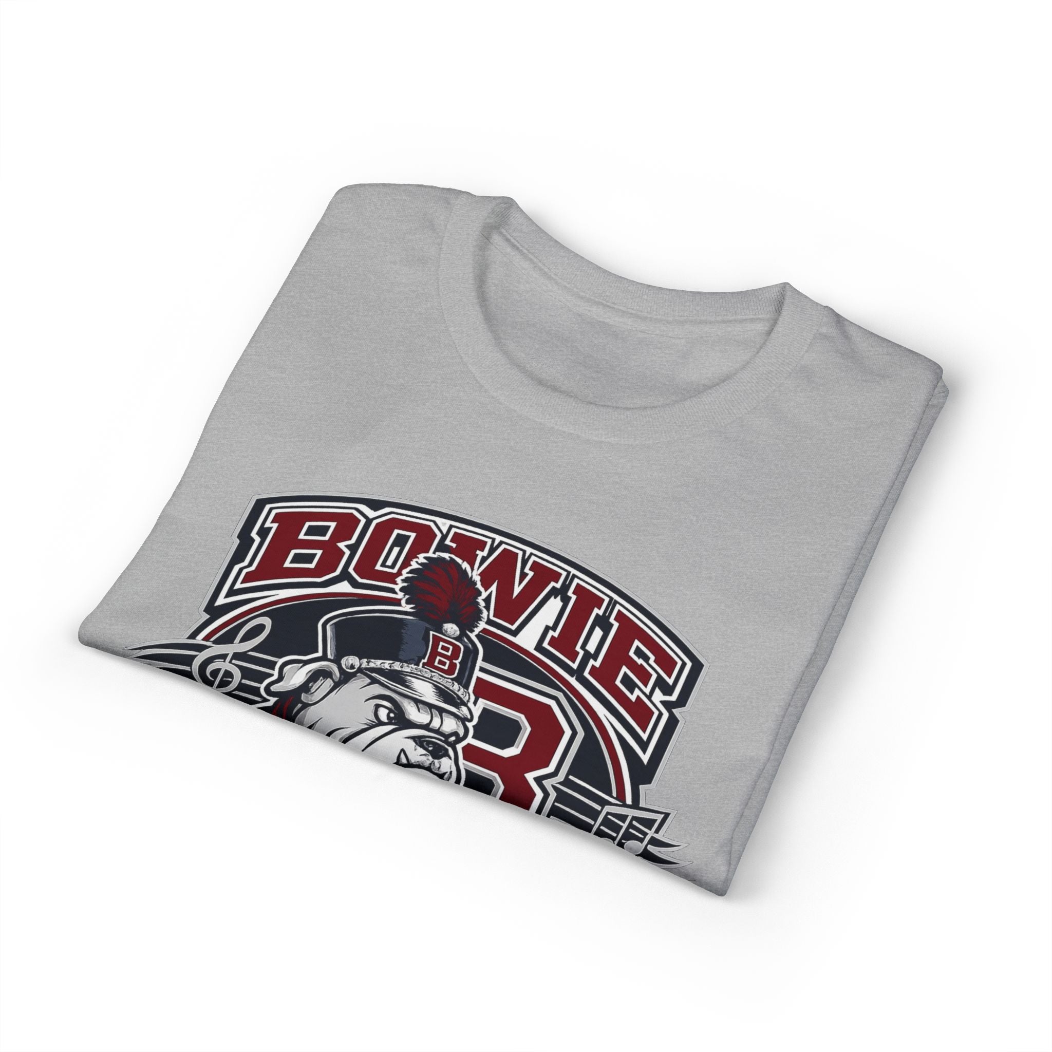 Bowie Bulldogs Marching Band T-Shirt — Mascot Bulldog Drum Major Design