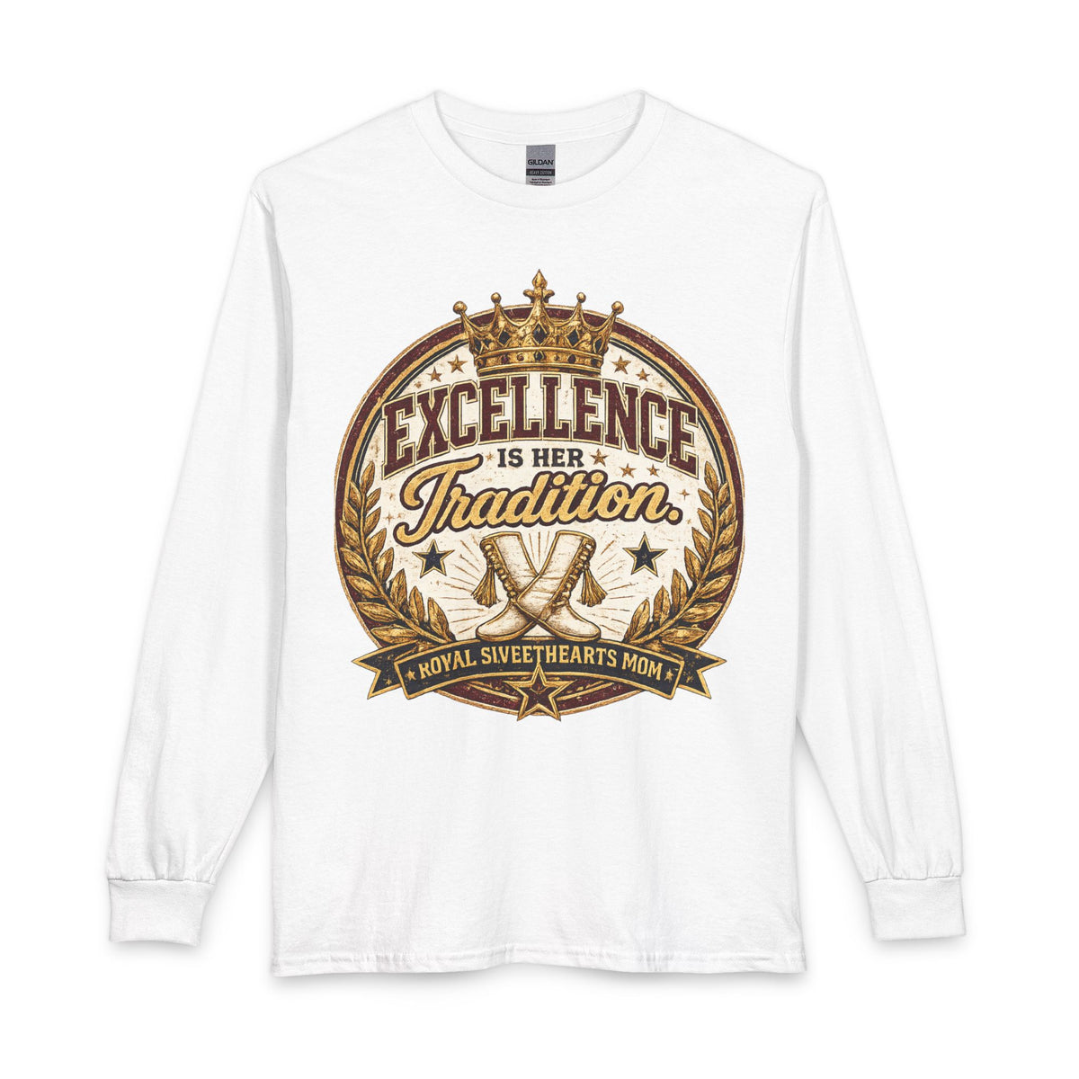 Excellence Is Her Tradition Long Sleeve Tee — Royal Sweethearts Mom Shirt
