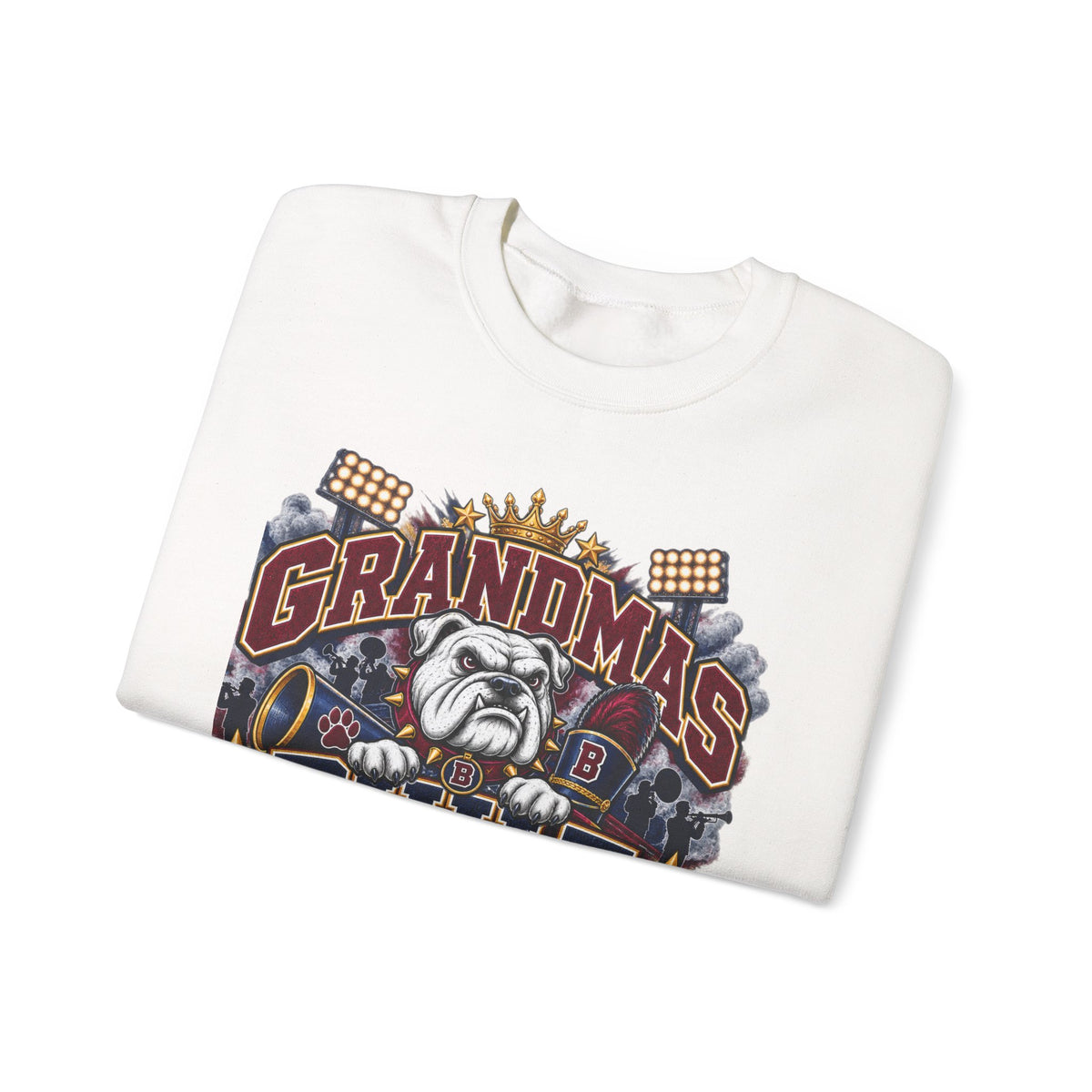 Grandma's Built Different Sweatshirt — Funny Bulldog Graphic Crewneck for Grandmothers