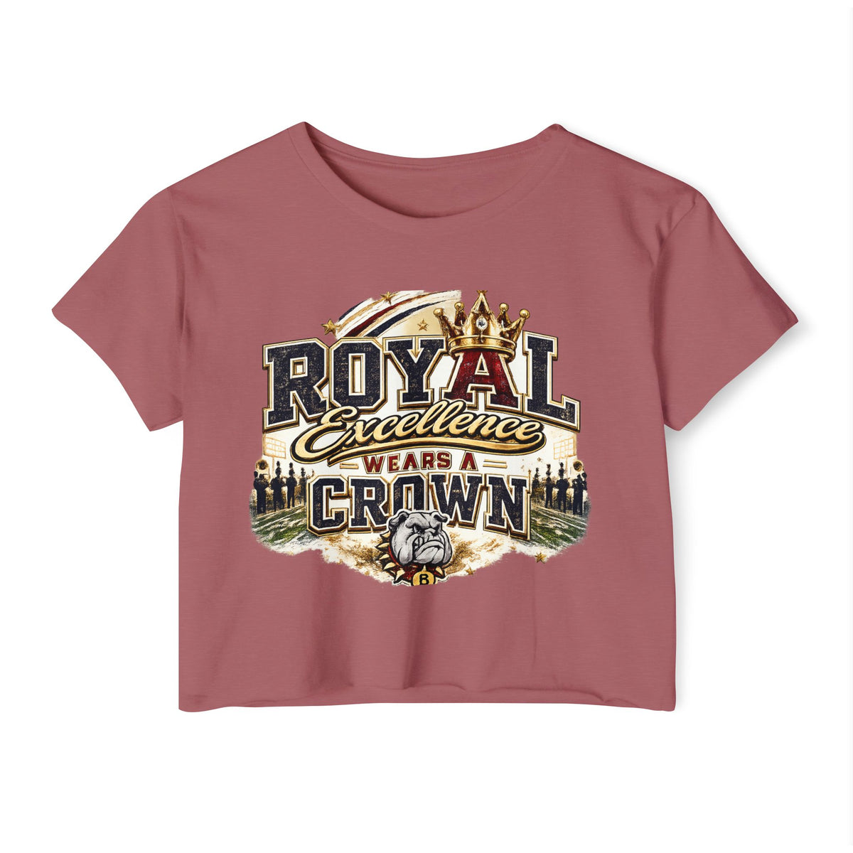 Royal Excellence Crop Top — "Royal Excellence Wears a Crown" Festival Tee