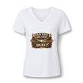 Graphic V-Neck Tee — "Can You Feel That Beat?" Music Festival Shirt for Women