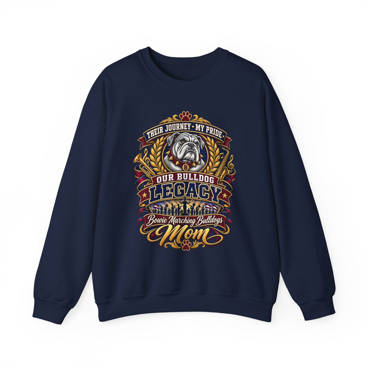 Bulldog Mom Crewneck Sweatshirt – "Our Bulldog Legacy" Retro Pride Design
