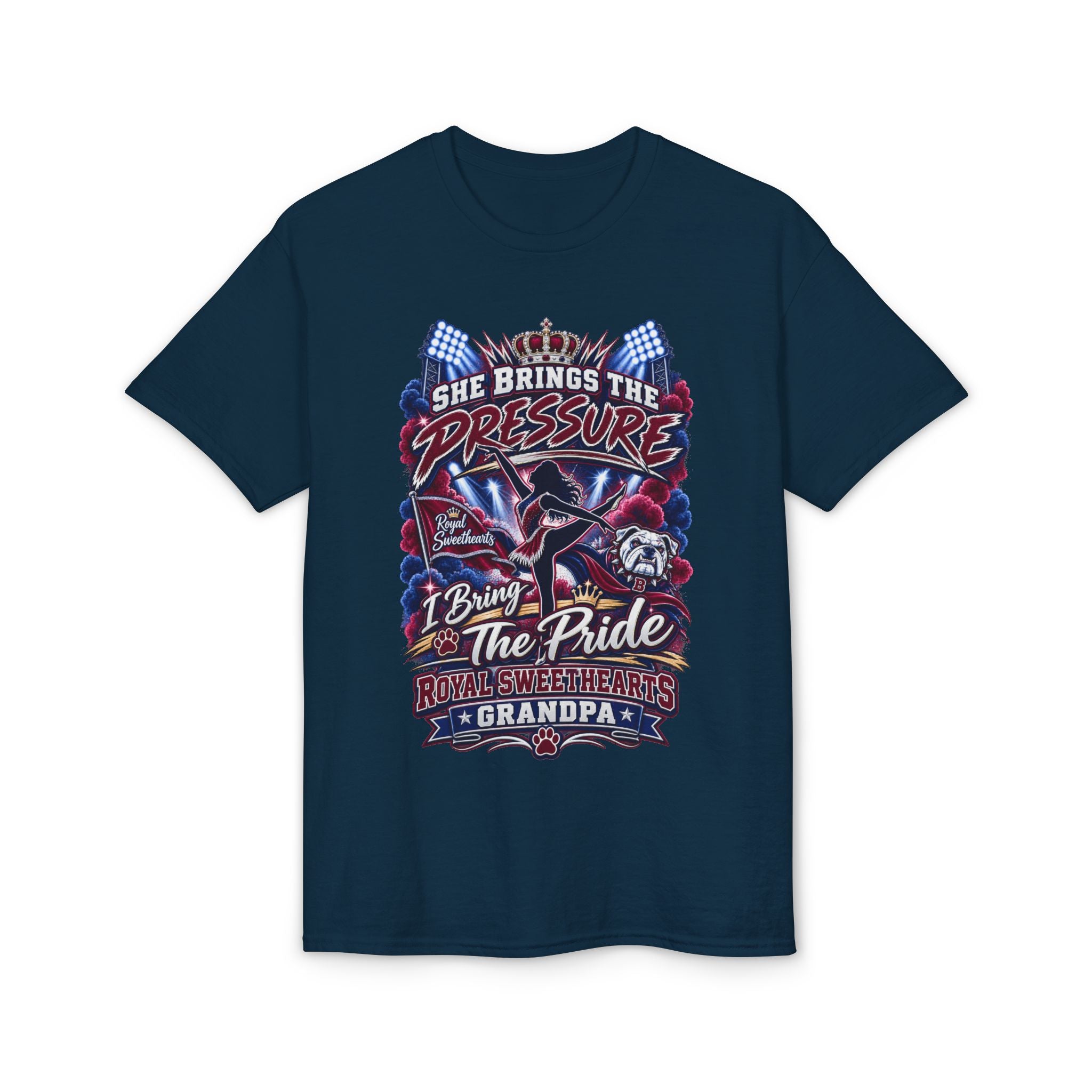 She Brings the Pressure Racing Grandpa T-Shirt