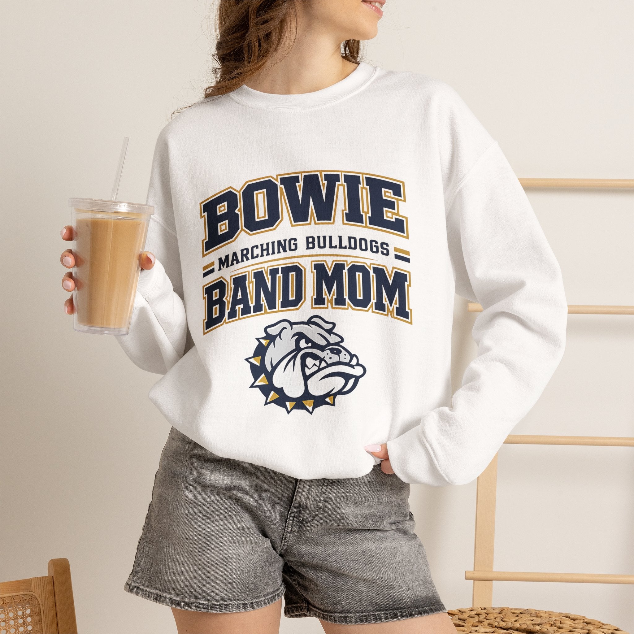Bowie Bulldogs Mom Crew Neck Sweatshirt