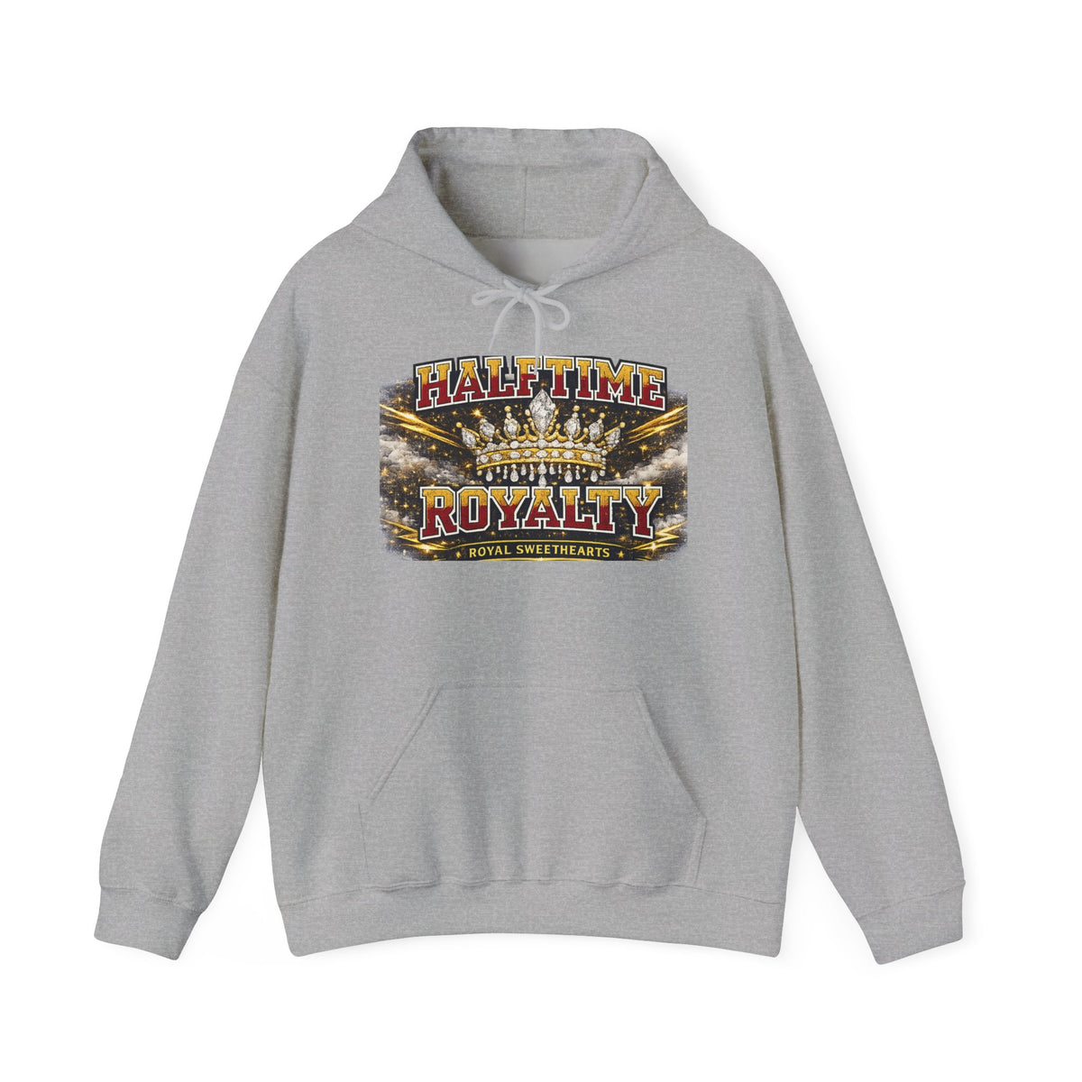 Halftime Royalty Hoodie — Vintage Crown & Stadium Graphic Sweatshirt