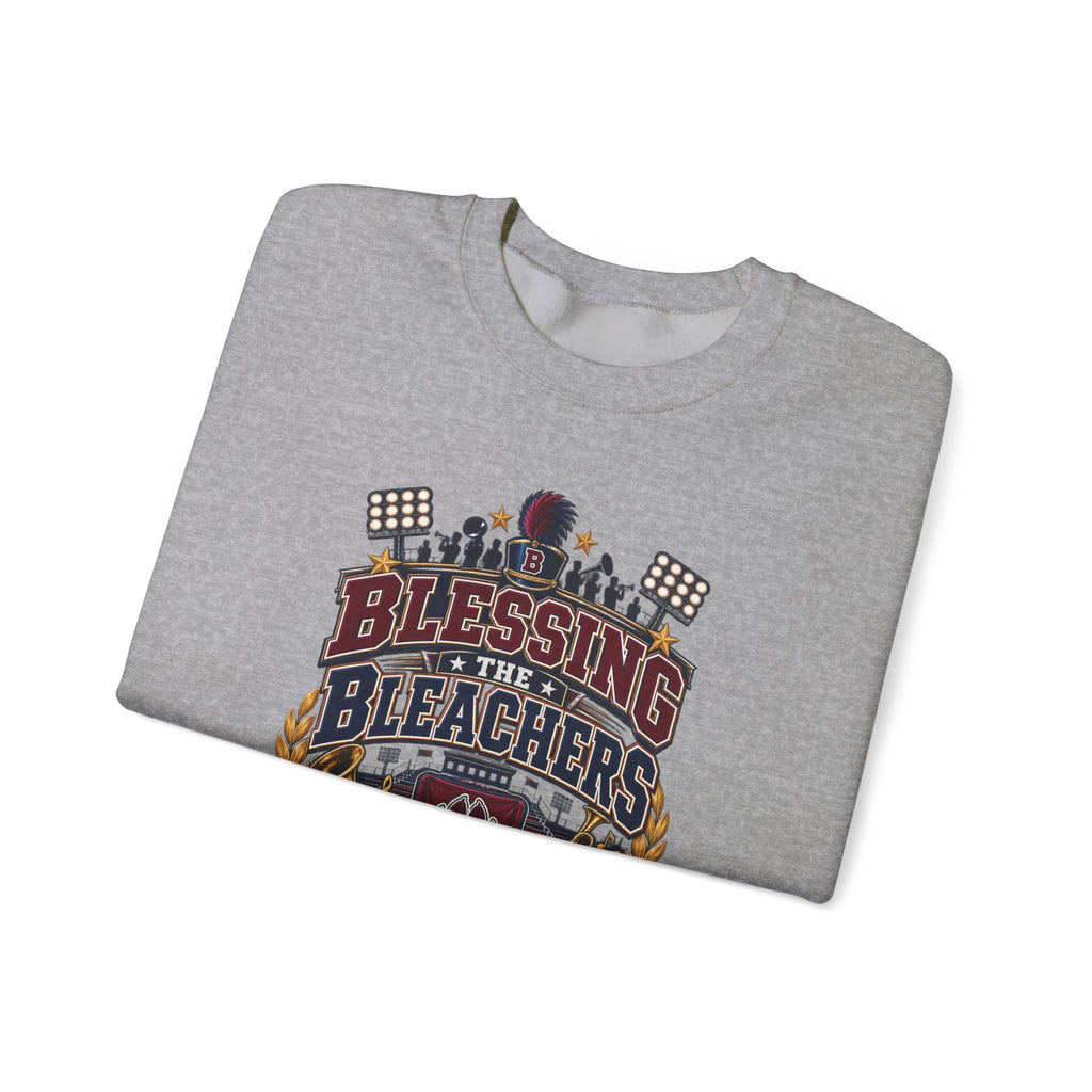 Crewneck Sweatshirt — "Blessing the Stands" High School Band Grandpa Design