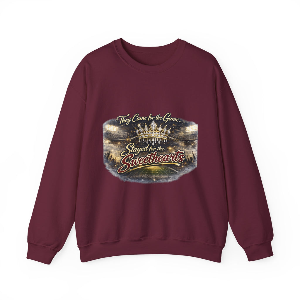 Crewneck Sweatshirt — 'Stayed for the Sweethearts' Vintage Stadium Graphic