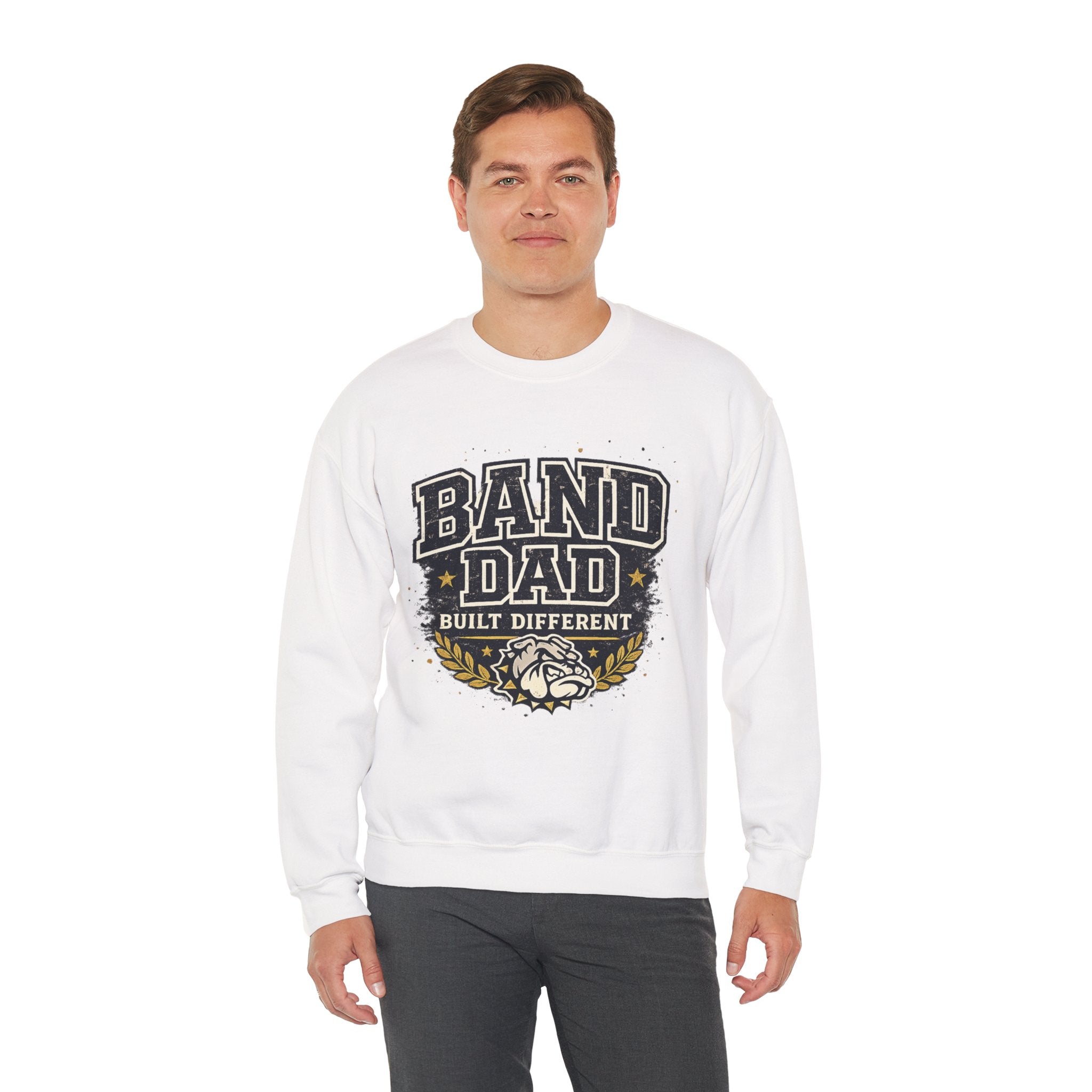 Band Dad Crewneck Sweatshirt — "Built Different" Proud Band Dad Pullover