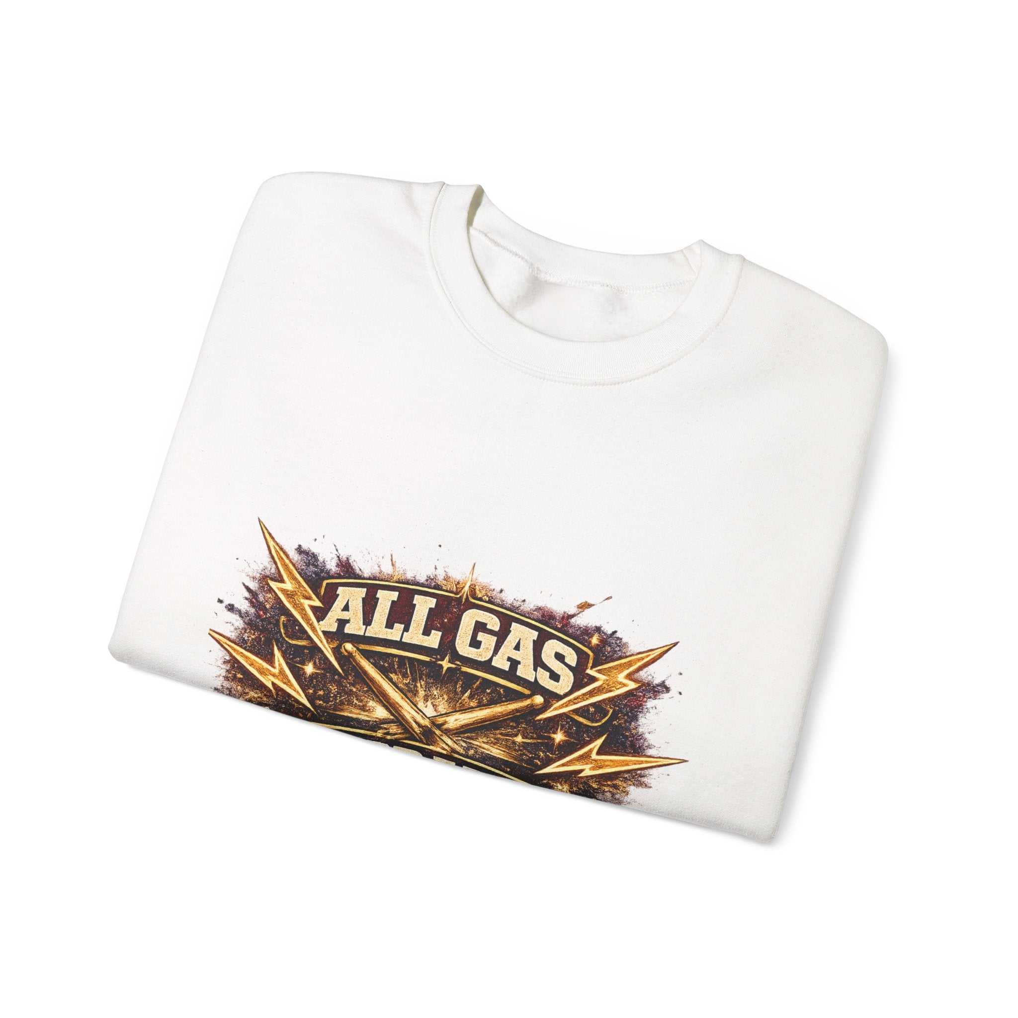 All Gas No Brakes Crewneck Sweatshirt — Vintage Racing Graphic Pullover