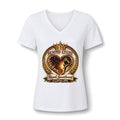 Women's V-Neck Tee — "Behind Every Royal Sweetheart Is A Royal Mom" Mom Tribute Shirt