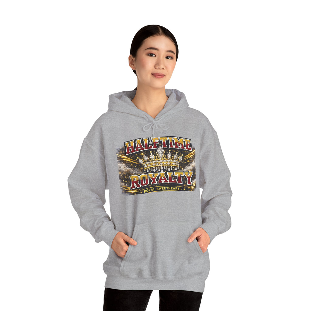 Halftime Royalty Hoodie — Vintage Crown & Stadium Graphic Sweatshirt