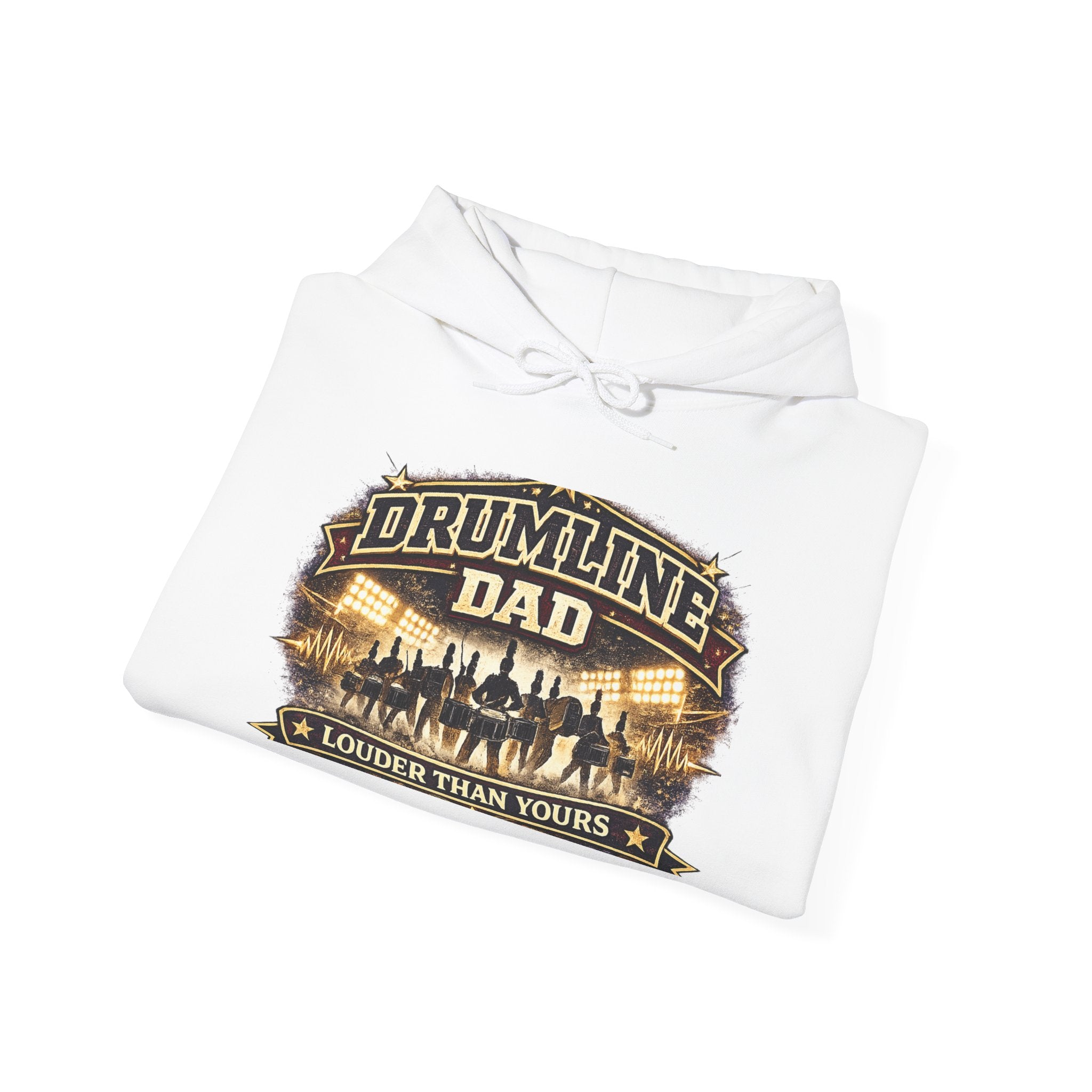 Drumline Dad Hoodie - "Louder Than Yours" Vintage Band Dad Pullover