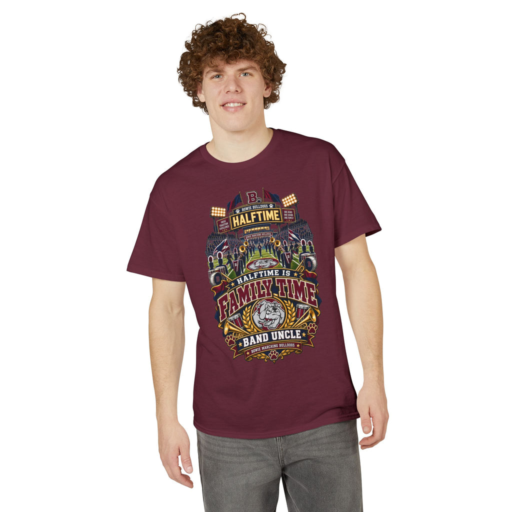 Halftime Is Family Time Band Uncle T-Shirt – Marching Band Fan Tee