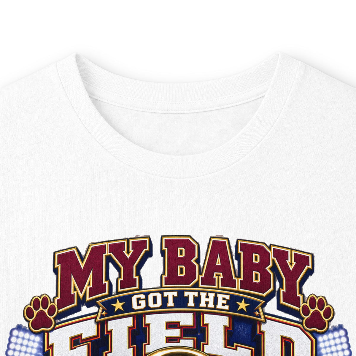 Long Sleeve Tee — “My Baby Left the Field on Lock” Vintage Football Mom Shirt