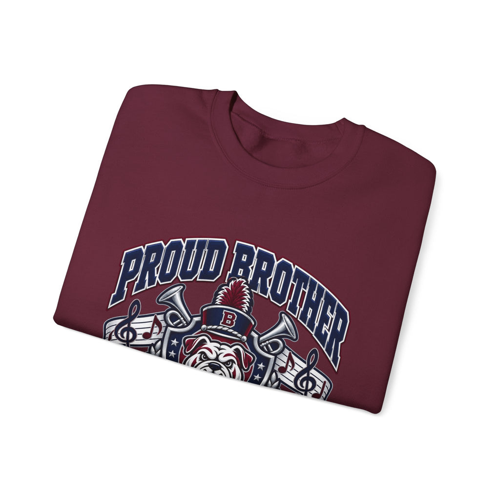 Proud Brother Marching Bulldog Crewneck Sweatshirt