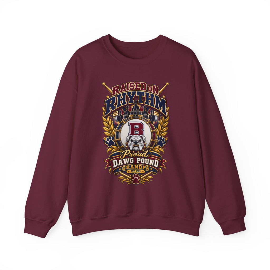 Raised on Rhythm Dawg Pound Sweatshirt – Proud Grandpa Bulldogs Crewneck