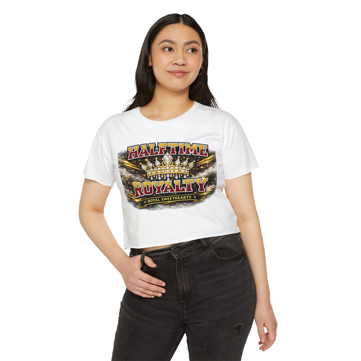 Halftime Royalty Crop Top — Women's Festival Graphic Tee