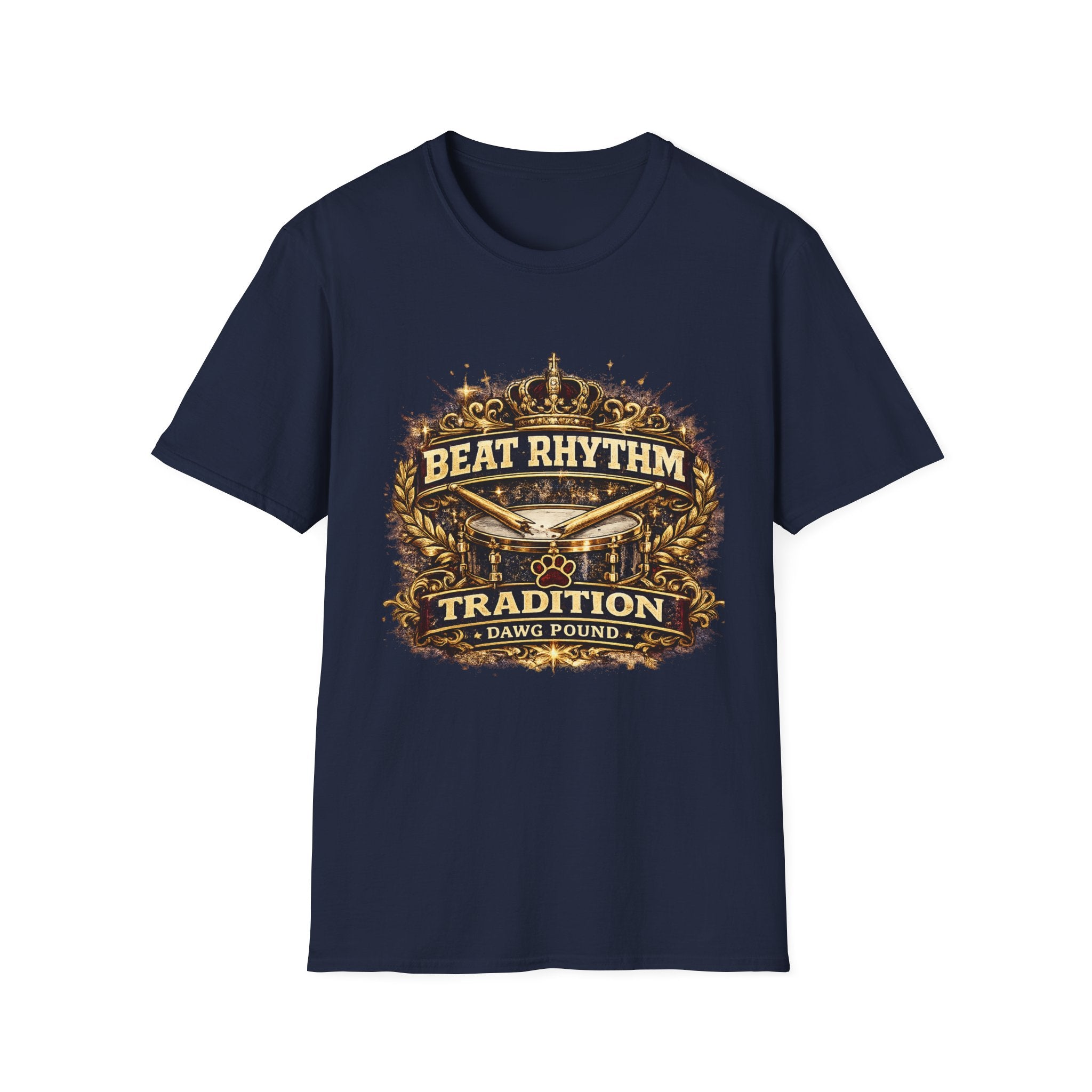 Beat Rhythm Graphic T-Shirt — Vintage Drum Tradition Tee