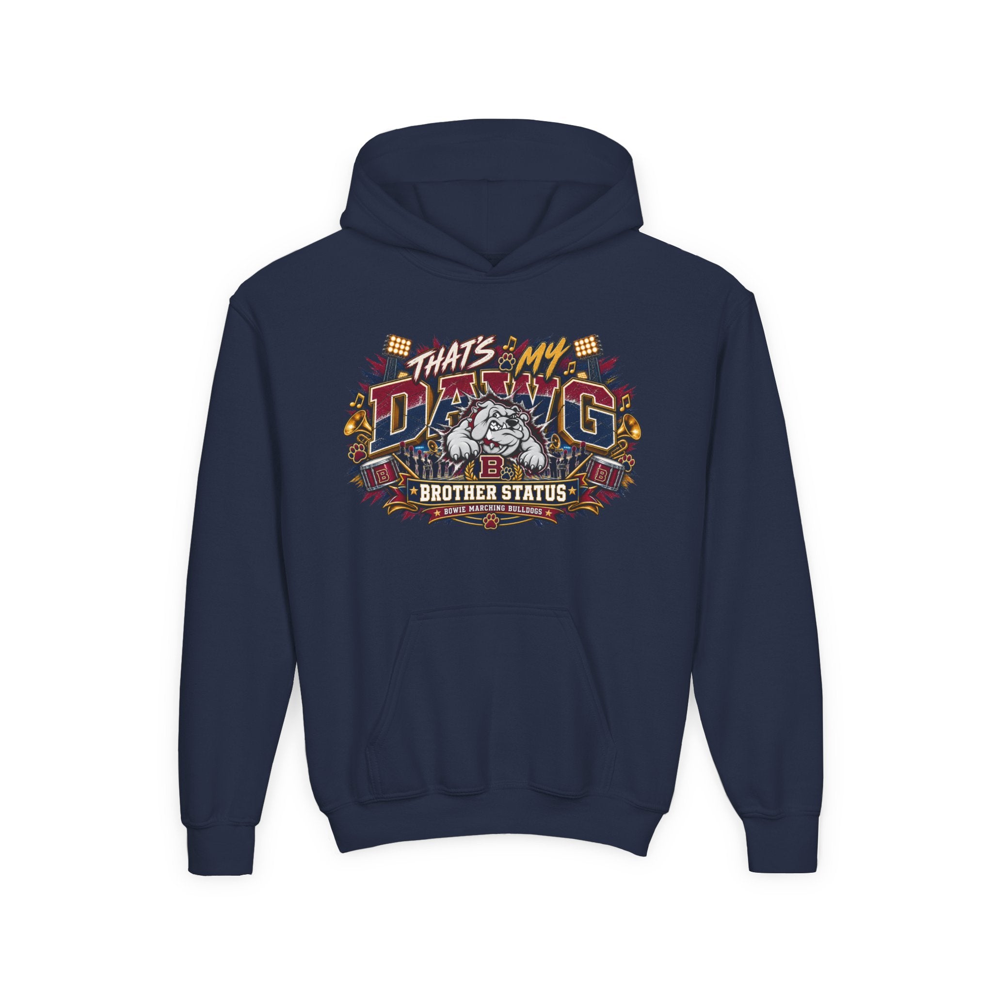 Youth Hoodie “That’s My Dawg – Brother Status” Vintage Graphic