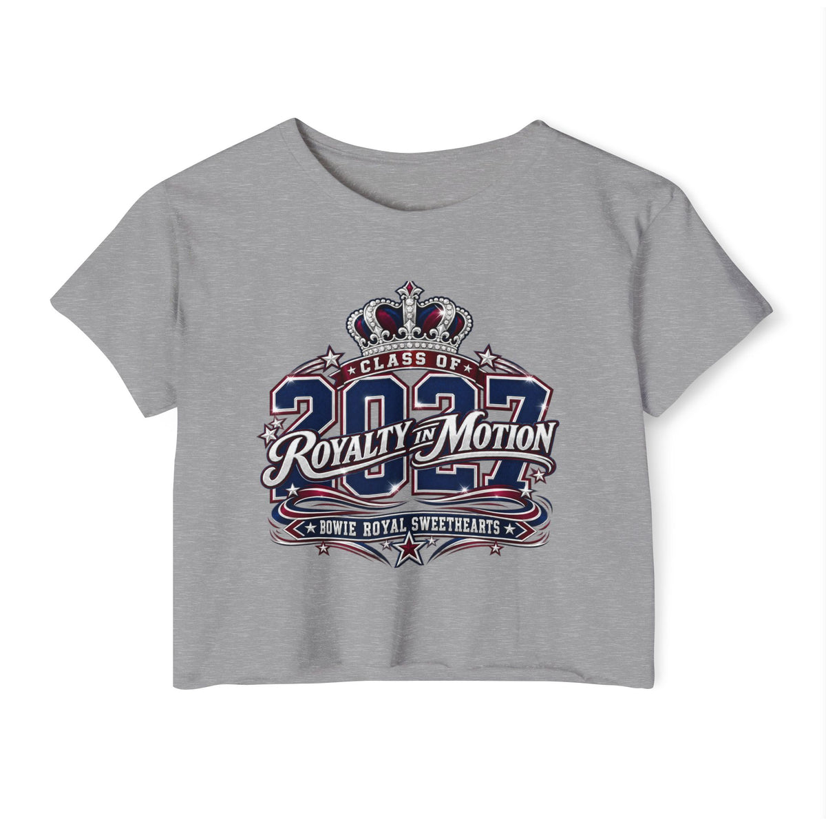 Festival Crop Top — "Class of 2027 Royalty in Motion" Graphic Crop Tee