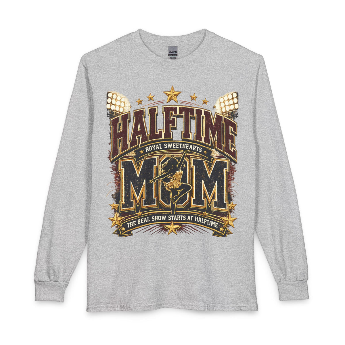 Halftime Mom Long Sleeve Tee – Football Mom Shirt (The Real Show Starts At Halftime)