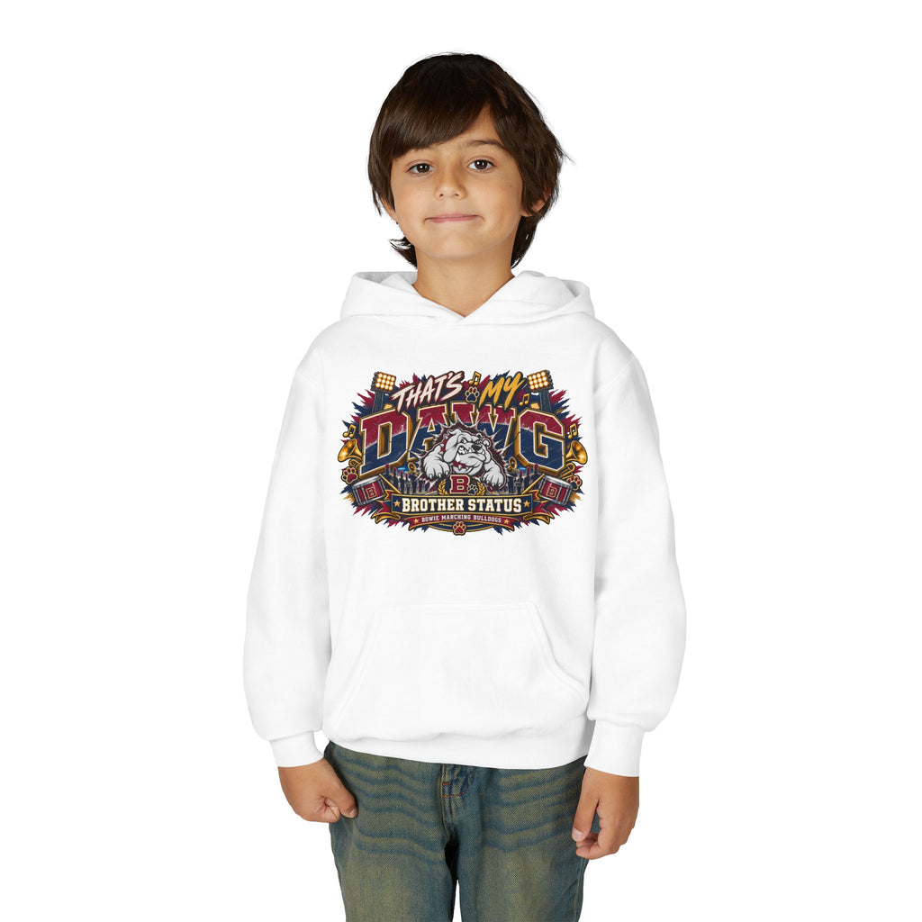 Youth Hoodie “That’s My Dawg – Brother Status” Vintage Graphic