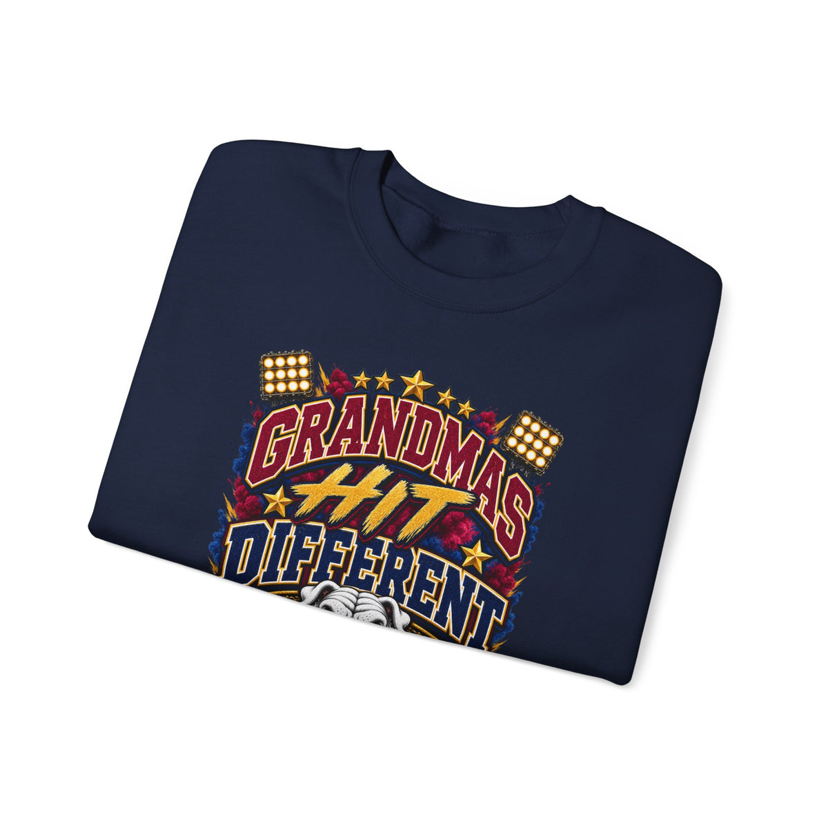Grandma’s a Little Different Crewneck Sweatshirt — Vintage Bulldog Design