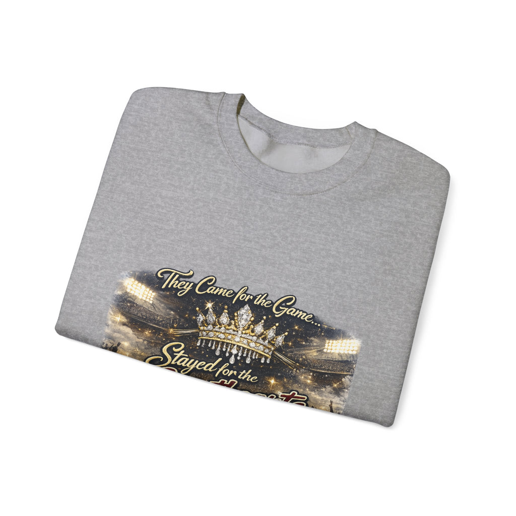Crewneck Sweatshirt — 'Stayed for the Sweethearts' Vintage Stadium Graphic