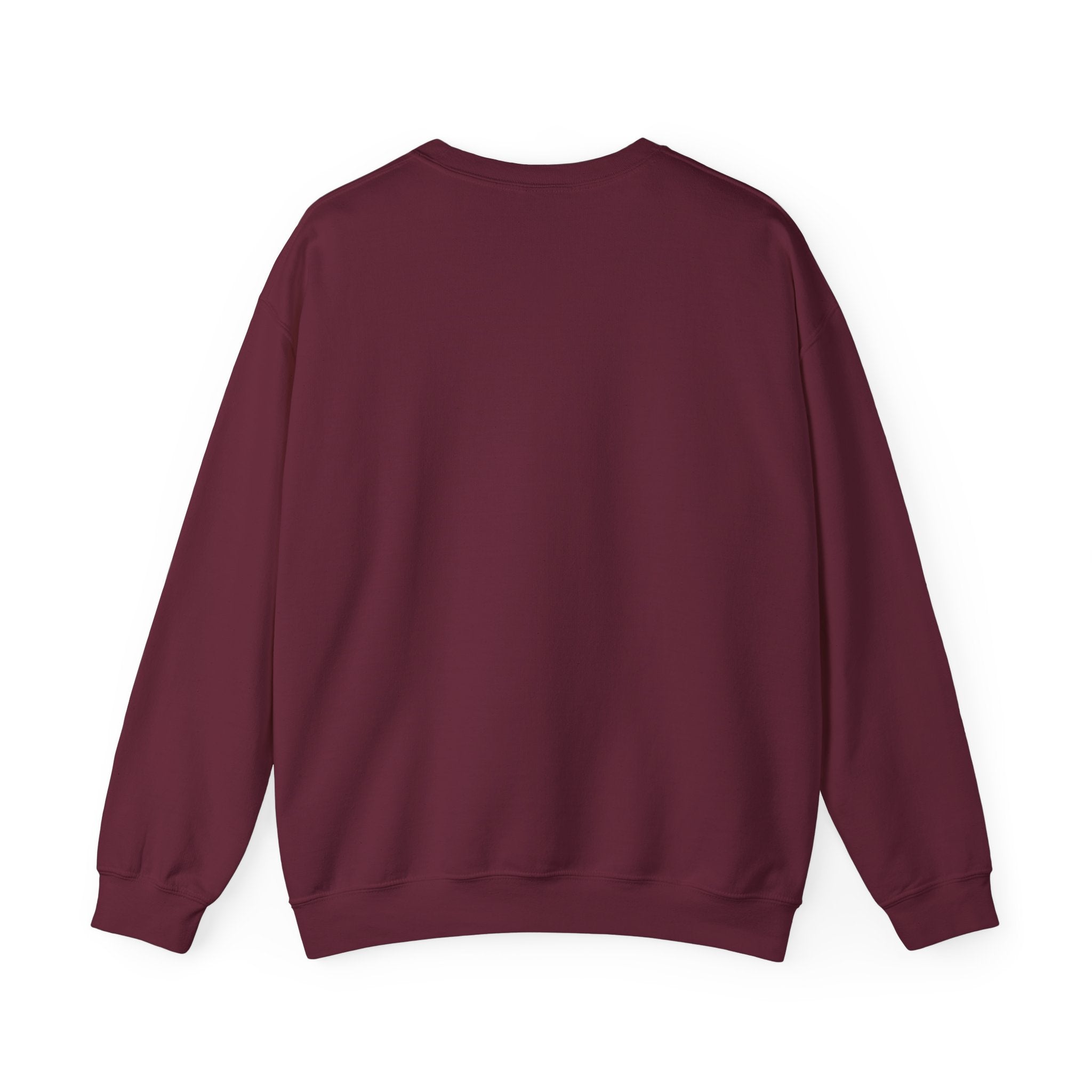 Crowned in Burgundy & Blue Crewneck Sweatshirt — Vintage Royal Crown Graphic
