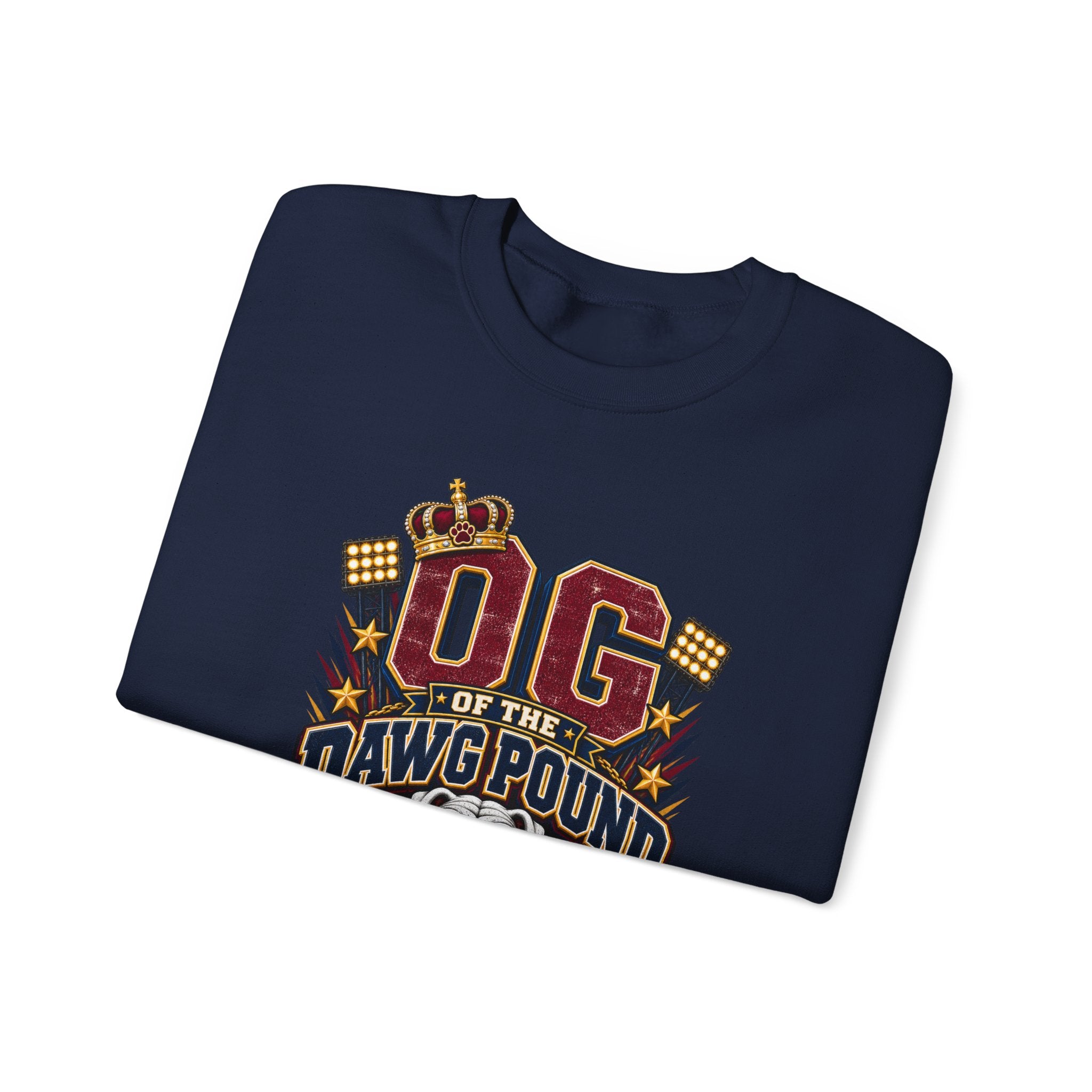 OG of the Dawg Pound Crewneck Sweatshirt — Dawg Pound Vintage Bulldog Football Fan Pullover