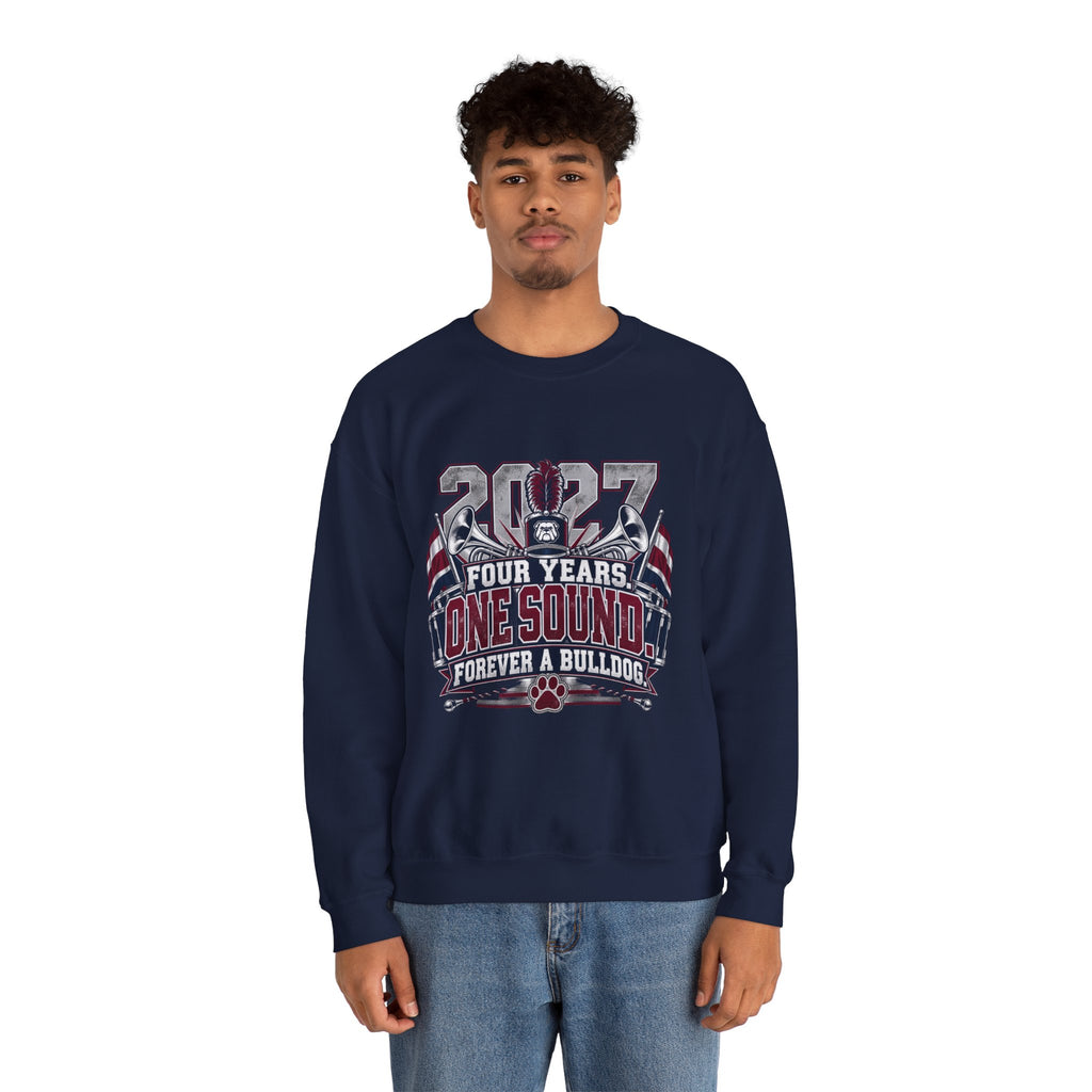 2027 Bulldog Senior Crewneck Sweatshirt – "Four Years, One Sound" Graduation Gift