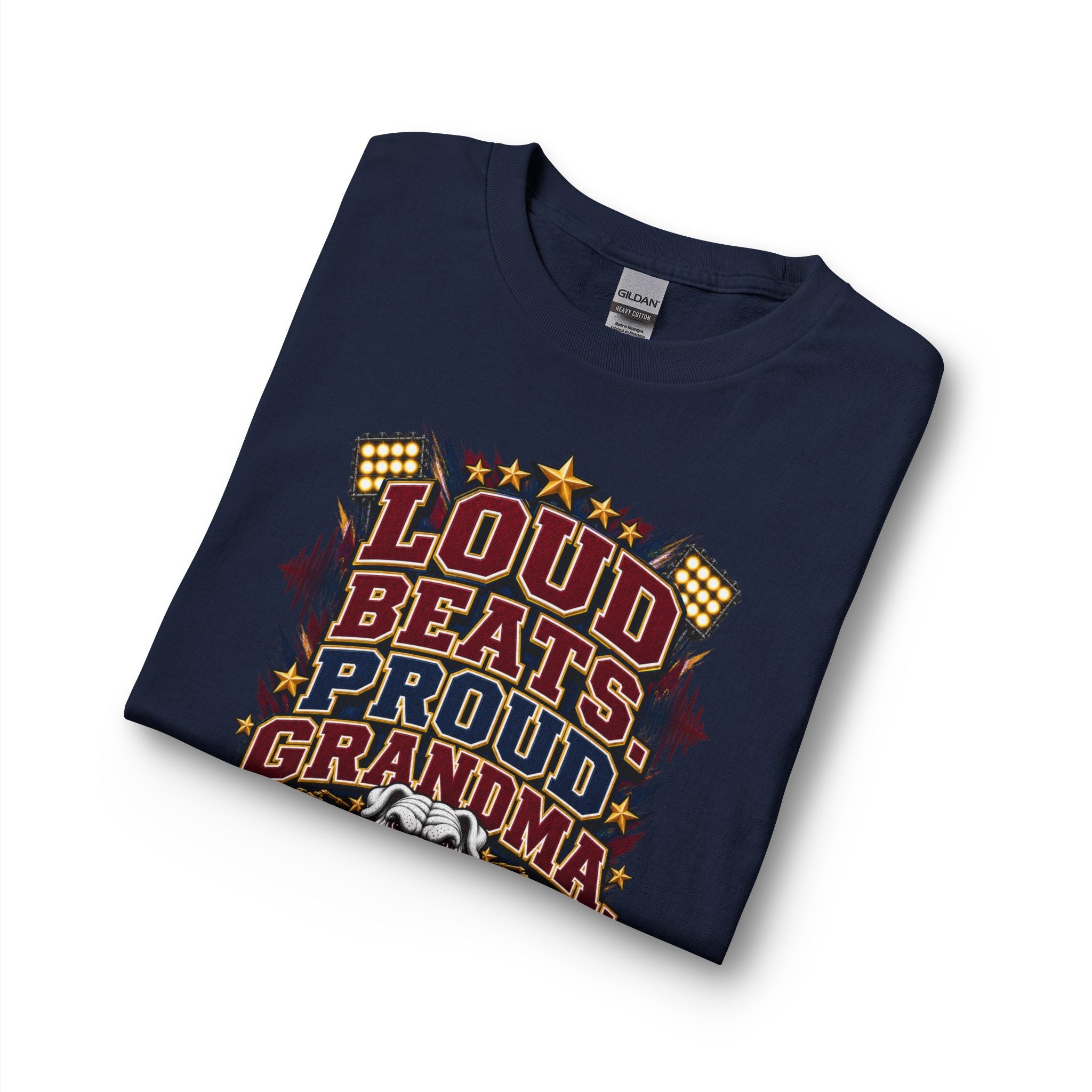 Loud Beats Proud Grandma Long Sleeve Tee — Dawg Pound Bulldog Graphic