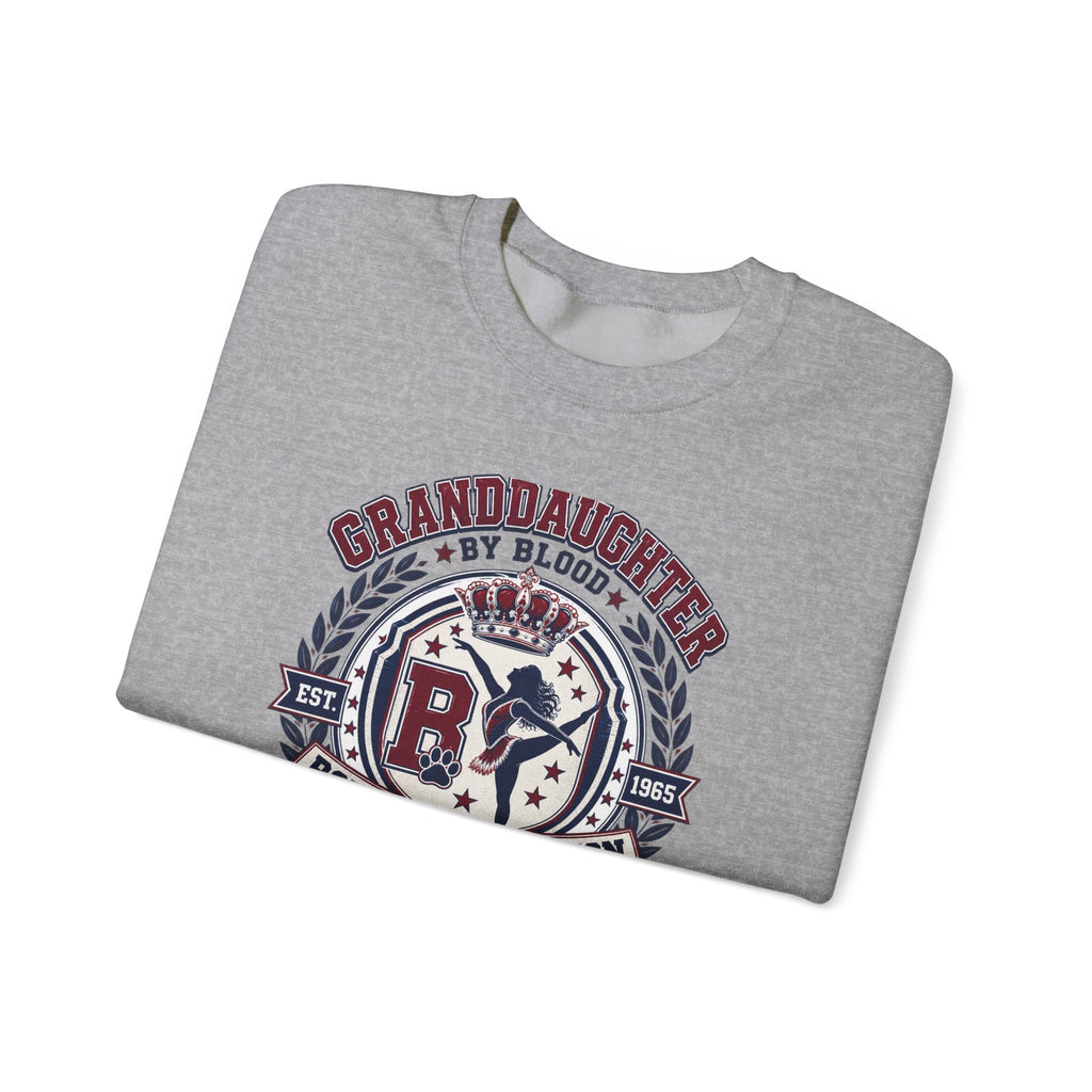 Granddaughter Sweethearts Grandpa Crewneck Sweatshirt - Royal By Tradition Design