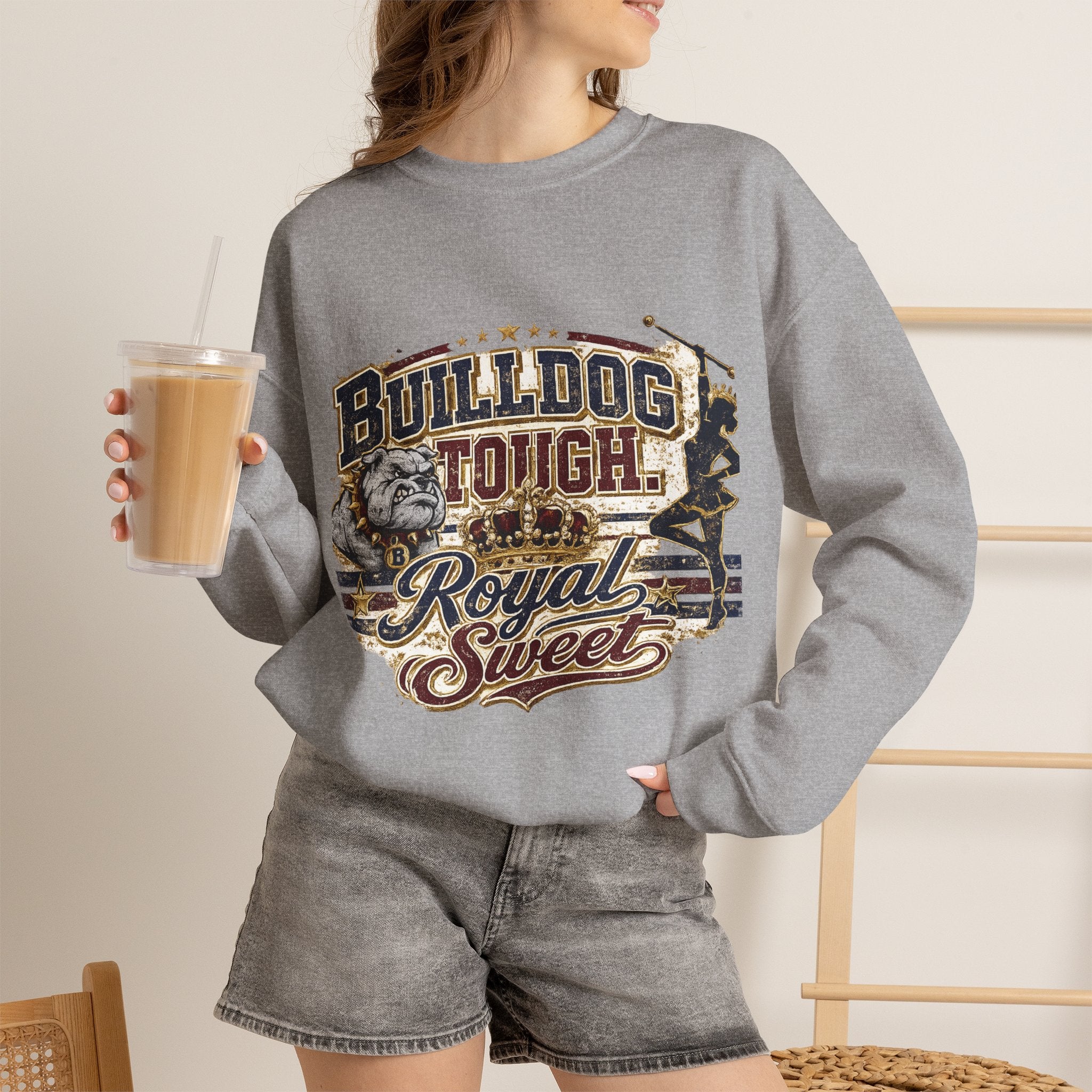 Bulldog Tough "Royal Sweet" Crewneck Sweatshirt