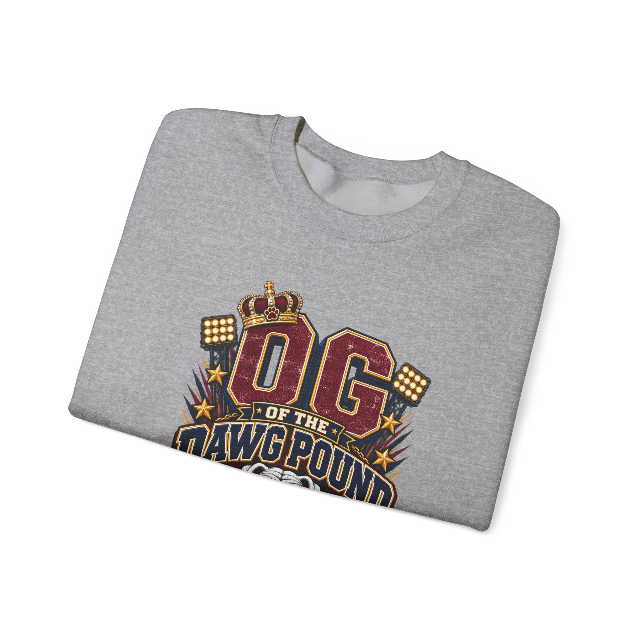 OG of the Dawg Pound Crewneck Sweatshirt — Dawg Pound Vintage Bulldog Football Fan Pullover