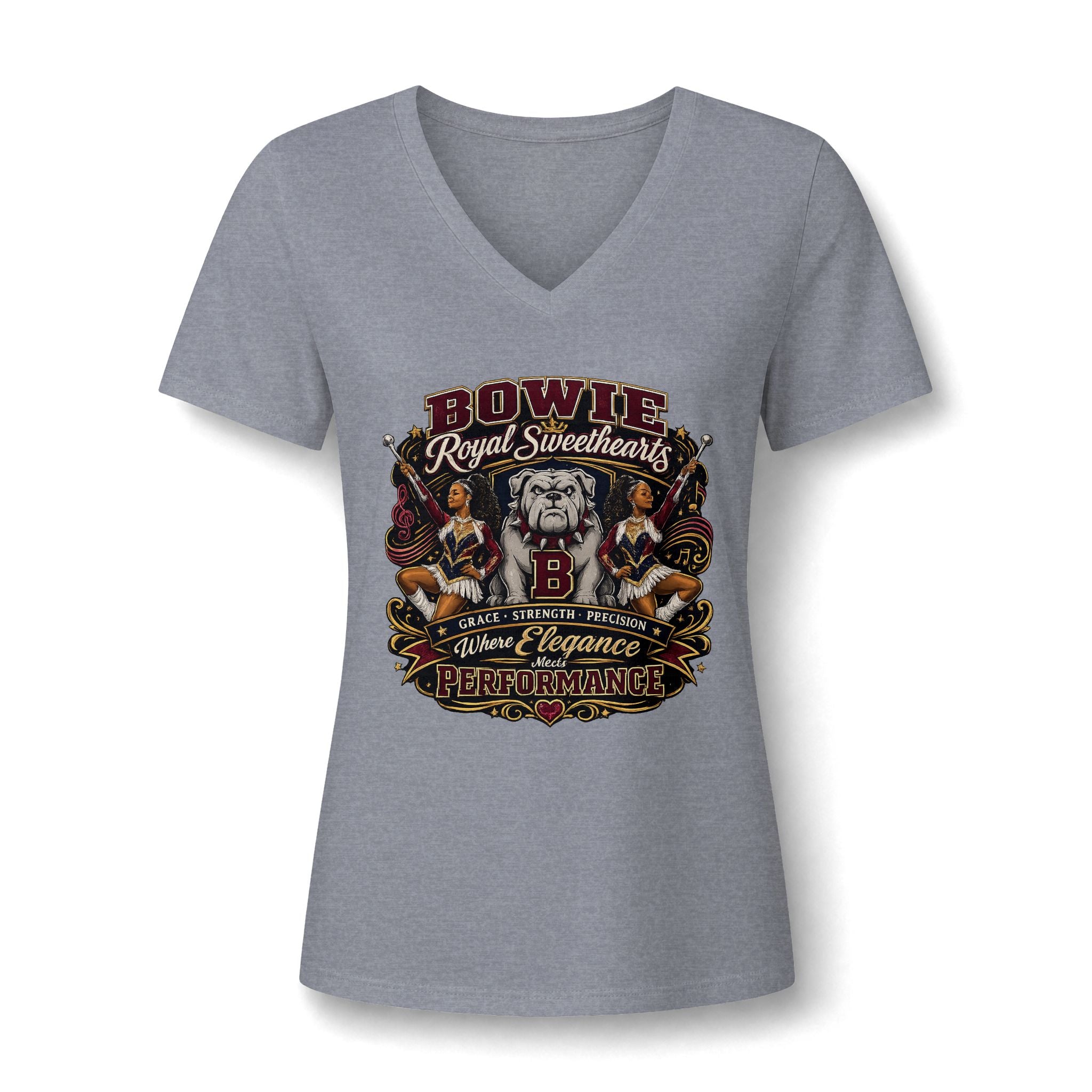 Women's Relaxed Heather CVC V-Neck Tee