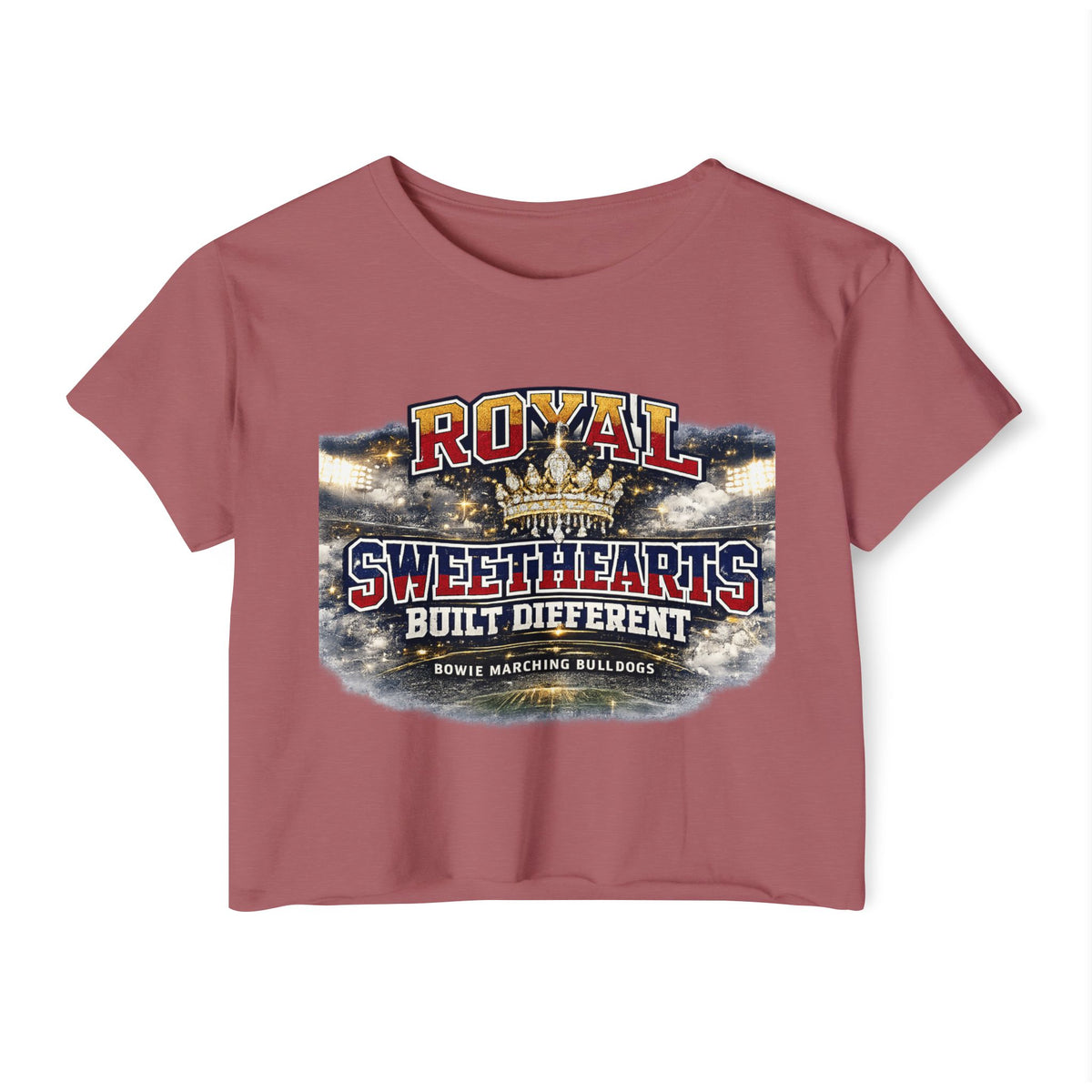Festival Crop Top — "Royal Sweethearts Built Different" Graphic