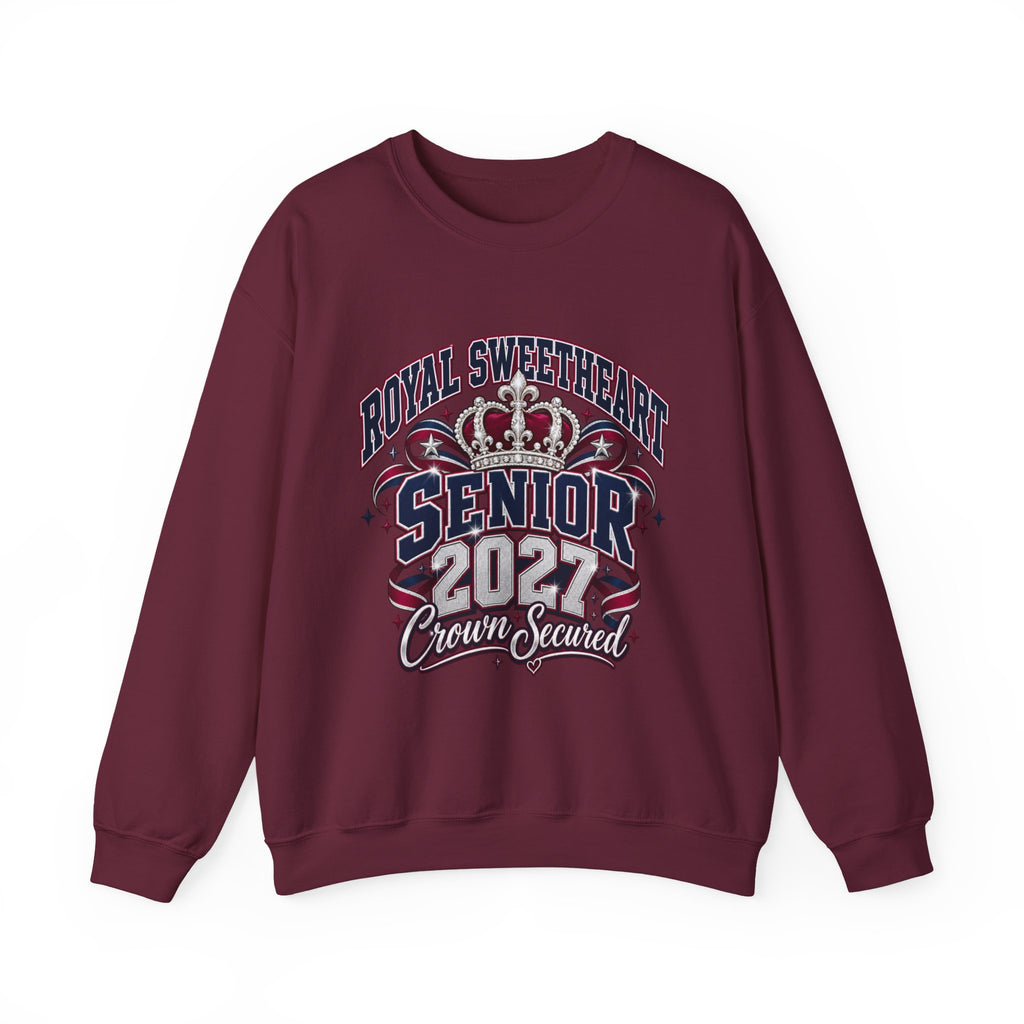 Senior 2027 Crewneck Sweatshirt – "Royal Sweetheart" Crown Design