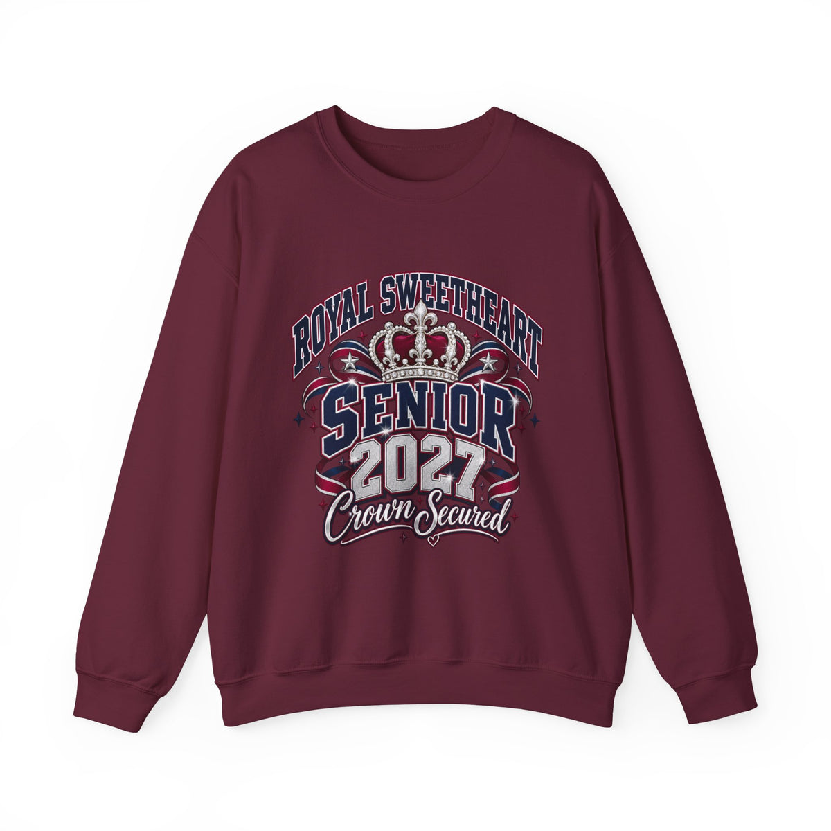 Senior 2027 Crewneck Sweatshirt – "Royal Sweetheart" Crown Design