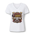 V-Neck Tee - "The Original Hype Woman" Bowling & Band Grandma Graphic