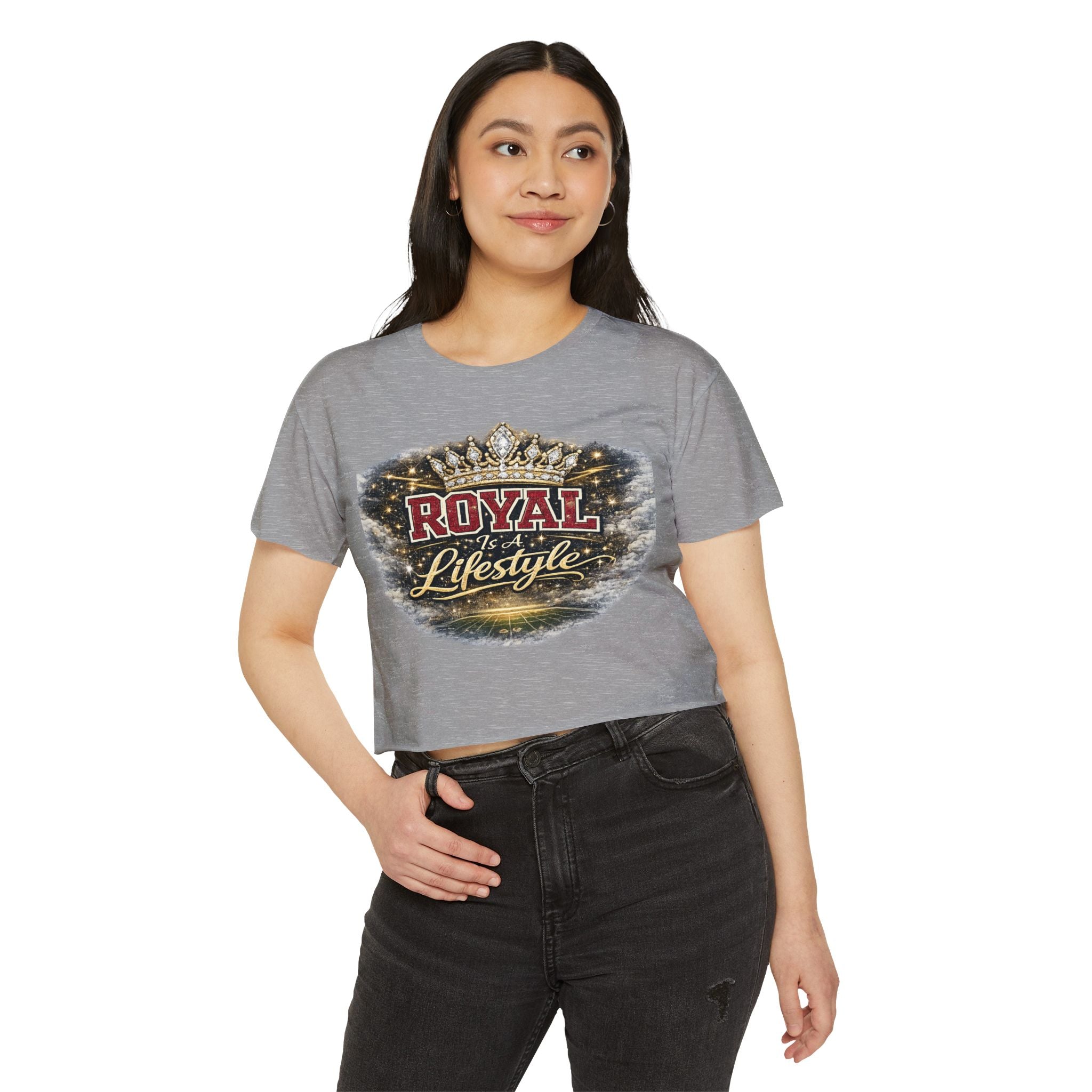 Royal Lifestyle Crop Top — Women’s Festival Graphic Tee