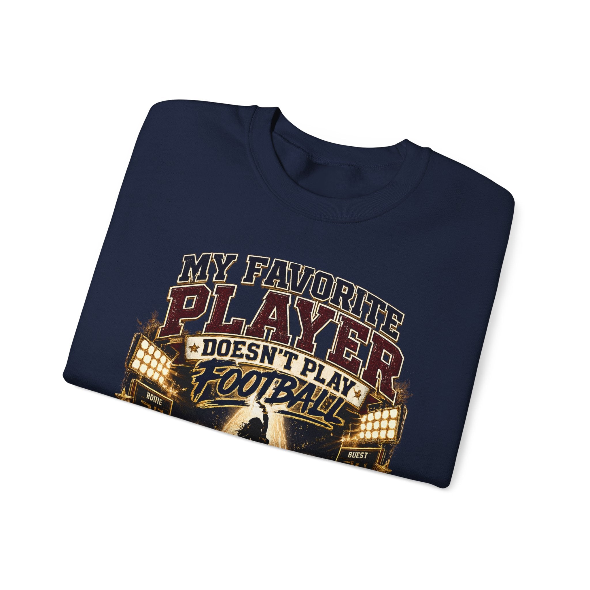 Halftime Marching Band Dad Crewneck Sweatshirt — "My Favorite Player Doesn't Play Football, She Owns Halftime"