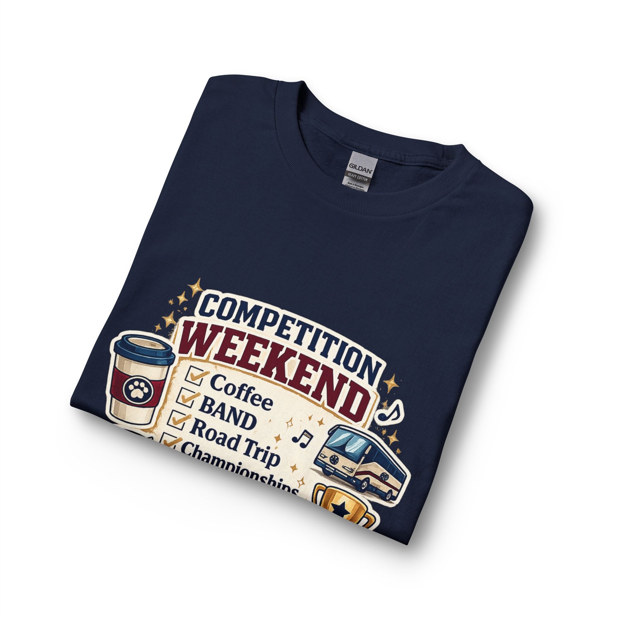 Competition Weekend Long Sleeve Shirt — Coffee • Band • Road Trip • Championships