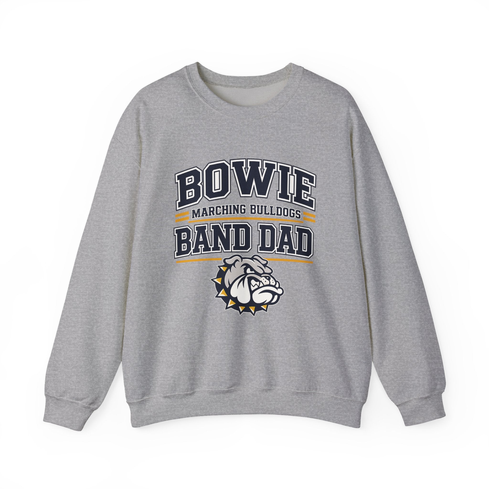 Band Dad Crewneck Sweatshirt – Bowie Marching Bulldogs Mascot Pullover