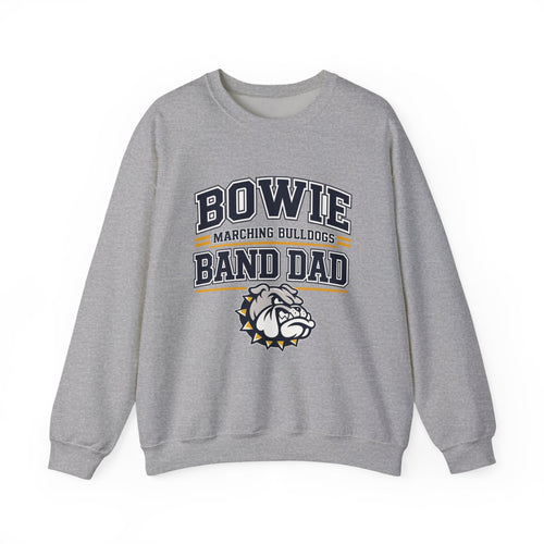 Band Dad Crewneck Sweatshirt – Bowie Marching Bulldogs Mascot Pullover