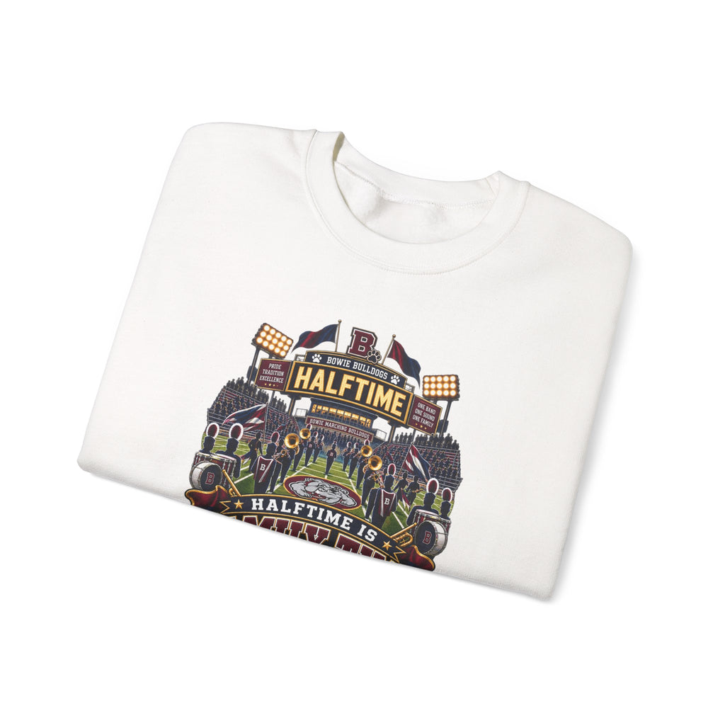 Halftime Is Family Time Crewneck Sweatshirt — Band Uncle Graphic