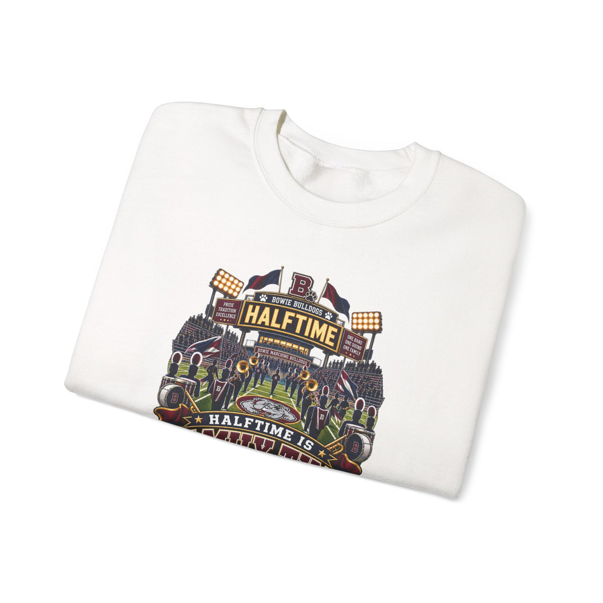 Halftime Is Family Time Crewneck Sweatshirt — Band Uncle Graphic